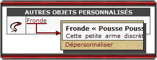 D&eacute;personnaliser