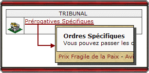 Pr&eacute;rogatives Sp&eacute;cifiques