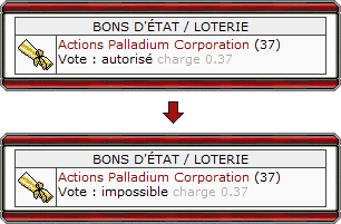 Actions de la Palladium Corporation
