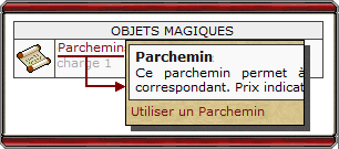 Utiliser un Parchemin (personnel)
