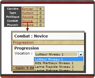 Choisir une Vocation de Combat